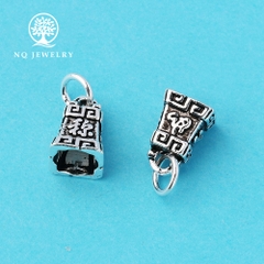 Charm bạc mặt dây chuyền hình chuông