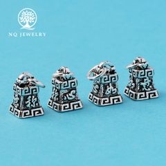 Charm bạc mặt dây chuyền hình chuông