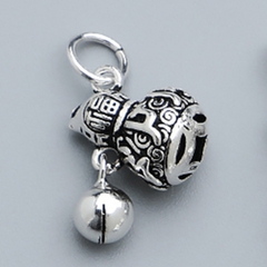 Charm bạc hồ lô treo