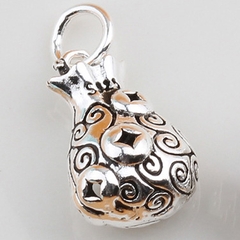 Charm bạc túi tài lộc treo