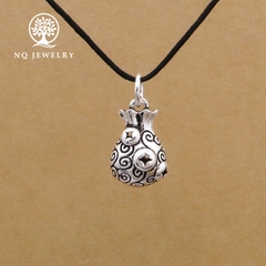 Charm bạc túi tài lộc treo