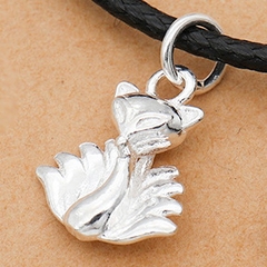 Charm bạc hồ ly treo