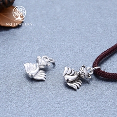 Charm bạc hồ ly treo