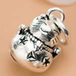 Charm bạc mèo treo