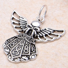 Charm bạc phượng hoàng treo