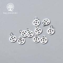 Charm bạc đồng tiền treo