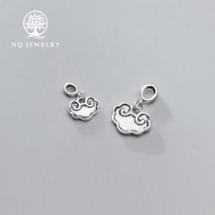 Charm bạc mặt khóa như ý treo