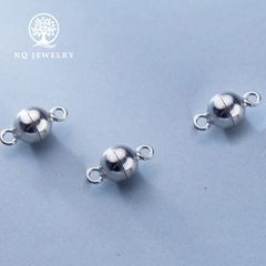 Charm bạc nam châm bạc tròn treo
