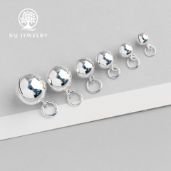 Charm bạc chuông mặt treo