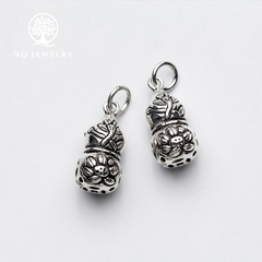Charm bạc hình hồ lô treo