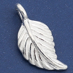 Charm bạc hình chiếc lá treo