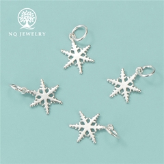 Charm bạc hình bông tuyết treo