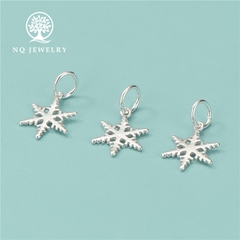 Charm bạc hình bông tuyết treo