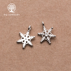 Charm bạc hình bông tuyết treo