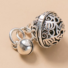 Charm bạc hình chuông mặt treo