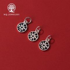 Charm bạc hình đồng tiền treo