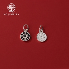 Charm bạc hình đồng tiền treo