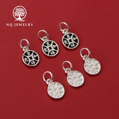 Charm bạc hình đồng tiền treo