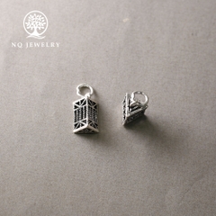Charm bạc lồng đèn 3 cạnh treo