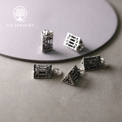 Charm bạc lồng đèn 3 cạnh treo