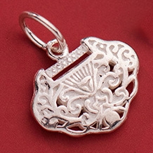 Charm bạc hình túi như ý treo