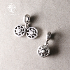 Charm bạc hình yoyo treo
