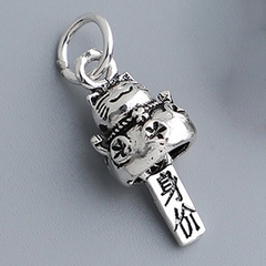 Charm bạc hình mèo thần tài treo