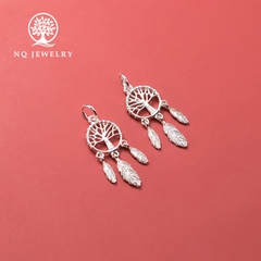Charm bạc hình Dream catcher cây lá treo