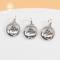 Charm bạc hình hoa sen nhỏ treo