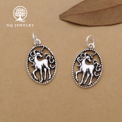 Charm bạc thái hình ngựa kỳ lân treo