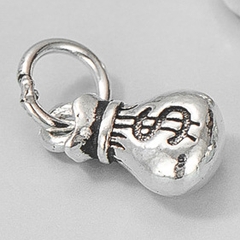 Charm bạc hình túi tiền treo