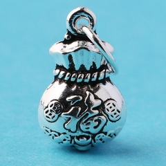 Charm bạc hình túi tiền treo