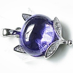 Charm bạc mặt dây chuyền hồ ly đỏ treo