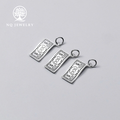 Charm bạc tiền giấy $100 đô la treo