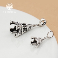Charm bạc hình tháp Eiffel treo