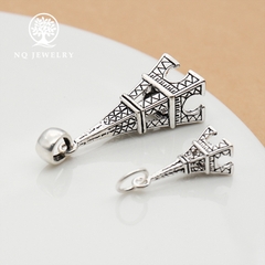 Charm bạc hình tháp Eiffel treo