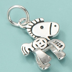Charm bạc hình ngựa treo