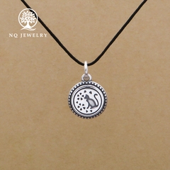 Charm bạc hình con mèo dễ thương treo