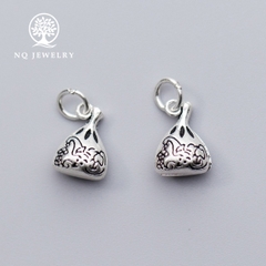 Charm bạc túi tiền treo