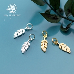 Charm bạc chiếc lá treo