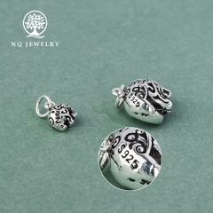 Charm bạc hình con voi treo