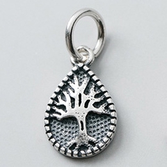 Charm bạc giọt nước hình cây treo