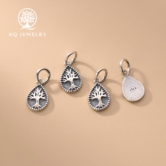 Charm bạc giọt nước hình cây treo