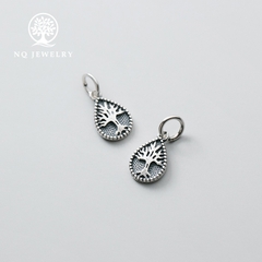 Charm bạc giọt nước hình cây treo