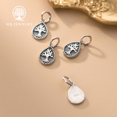Charm bạc giọt nước hình cây treo