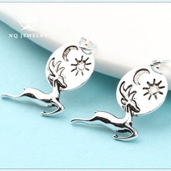 Charm bạc hình con tuần lộc treo