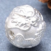 Charm bạc hình rồng xỏ ngang (thái)