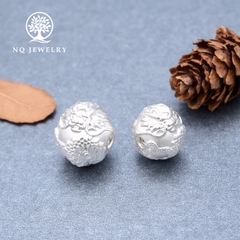 Charm bạc hình rồng xỏ ngang (thái)