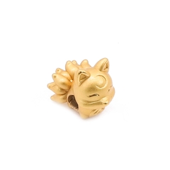 Charm bạc hồ ly 9 đuôi xỏ ngang