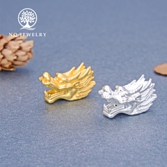 Charm bạc đầu rồng trắng xỏ ngang